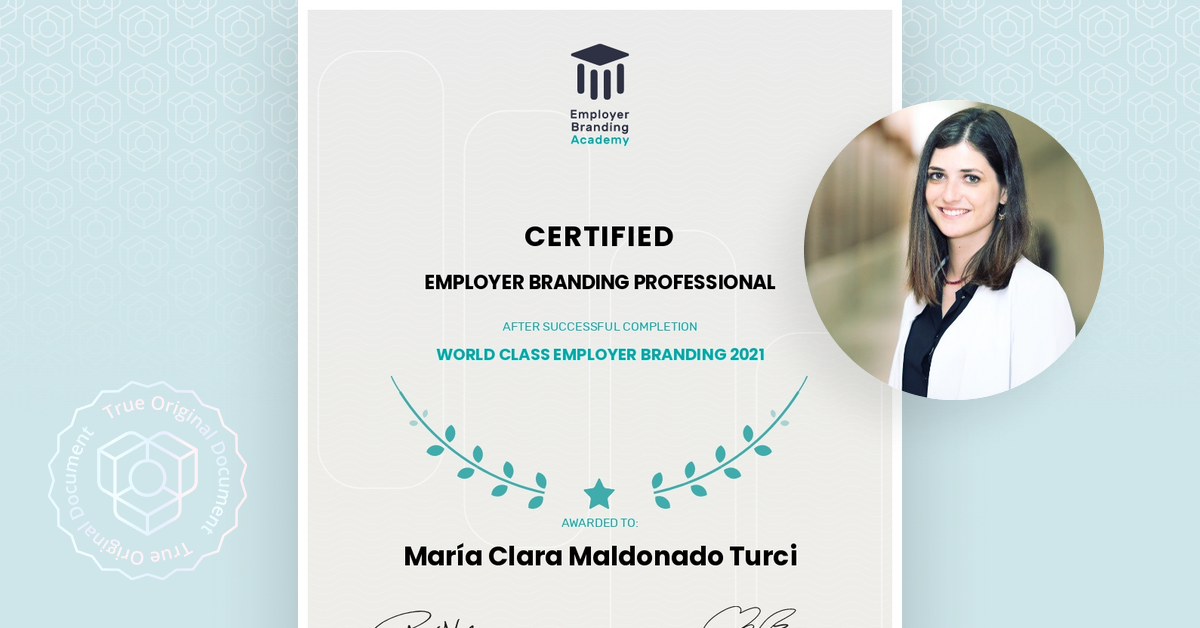 Employer Branding Academy - Diploma issued to María Clara Maldonado ...